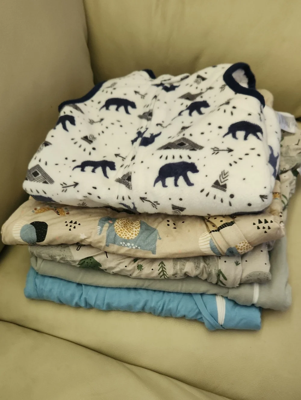 Bundle of 5 Weighted Sleep Sacks 0-6 Months